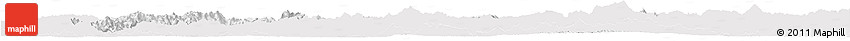 Silver Style Horizon Map of Luang Prabang, single color outside