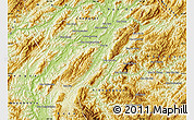 Physical Map of Luang Prabang