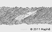 Gray Panoramic Map of Luang Prabang