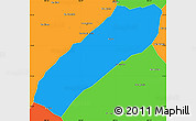 Political Simple Map of Luang Prabang