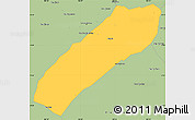 Savanna Style Simple Map of Luang Prabang