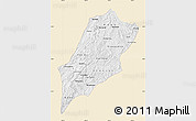 Classic Style Map of Luang Prabang, single color outside