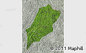 Satellite Map of Luang Prabang, lighten, semi-desaturated