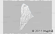 Gray 3D Map of Nane, single color outside