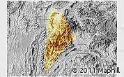 Physical 3D Map of Nane, desaturated