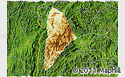 Physical 3D Map of Nane, satellite outside