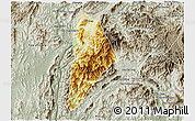 Physical 3D Map of Nane, semi-desaturated