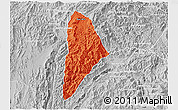 Political 3D Map of Nane, lighten, desaturated