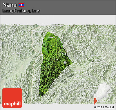 Satellite 3D Map of Nane, lighten