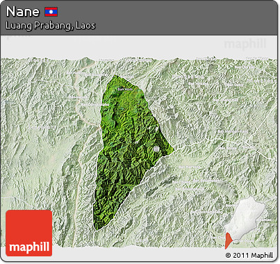 Satellite 3D Map of Nane, lighten