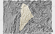 Shaded Relief 3D Map of Nane, darken, desaturated