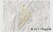 Shaded Relief 3D Map of Nane, lighten, semi-desaturated