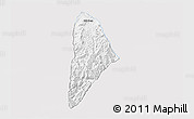 Silver Style 3D Map of Nane, single color outside