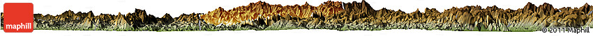 Physical Horizon Map of Nane, darken