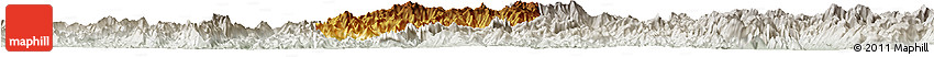 Physical Horizon Map of Nane, lighten, semi-desaturated