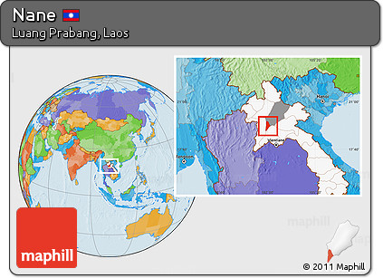 Political Location Map of Nane, highlighted country, highlighted parent region