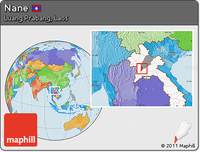 Political Location Map of Nane, highlighted country, highlighted parent region