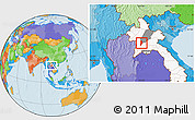 Political Location Map of Nane, highlighted country, highlighted parent region