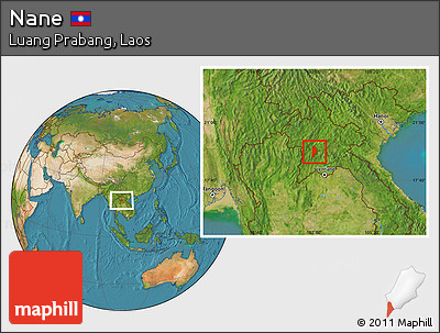 Satellite Location Map of Nane