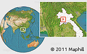 Satellite Location Map of Nane, highlighted country
