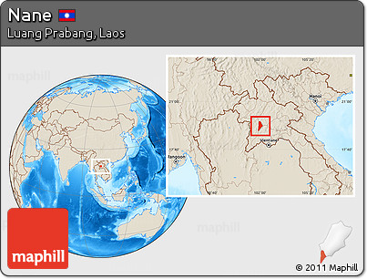 Shaded Relief Location Map of Nane