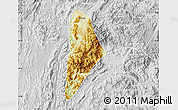 Physical Map of Nane, lighten, desaturated