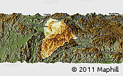 Physical Panoramic Map of Nane, darken