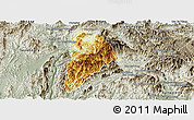 Physical Panoramic Map of Nane, semi-desaturated