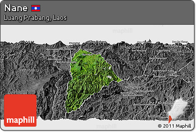 Satellite Panoramic Map of Nane, desaturated