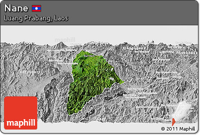 Satellite Panoramic Map of Nane, lighten, desaturated