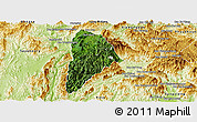 Satellite Panoramic Map of Nane, physical outside