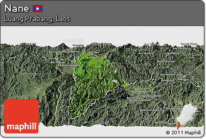 Satellite Panoramic Map of Nane, semi-desaturated