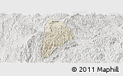 Shaded Relief Panoramic Map of Nane, lighten, semi-desaturated