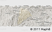 Shaded Relief Panoramic Map of Nane, semi-desaturated