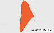 Political Simple Map of Nane, single color outside
