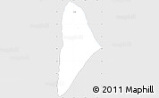 Silver Style Simple Map of Nane, single color outside