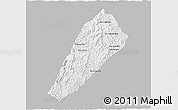 Gray 3D Map of Ngoy, single color outside