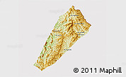 Physical 3D Map of Ngoy, cropped outside