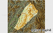 Physical 3D Map of Ngoy, darken