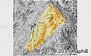 Physical 3D Map of Ngoy, desaturated