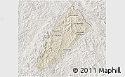 Shaded Relief 3D Map of Ngoy, lighten
