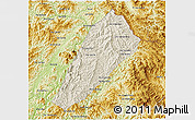 Shaded Relief 3D Map of Ngoy, physical outside