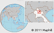 Gray Location Map of Ngoy, highlighted country