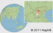 Savanna Style Location Map of Ngoy, highlighted parent region