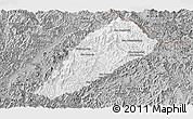 Gray Panoramic Map of Ngoy