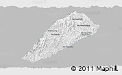 Gray Panoramic Map of Ngoy, single color outside