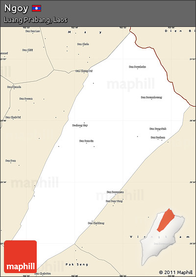 Classic Style Simple Map of Ngoy
