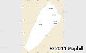 Classic Style Simple Map of Ngoy, single color outside