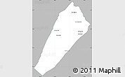 Gray Simple Map of Ngoy, single color outside