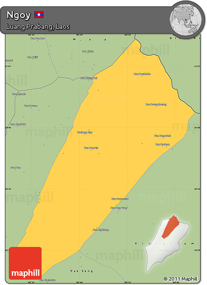 Savanna Style Simple Map of Ngoy